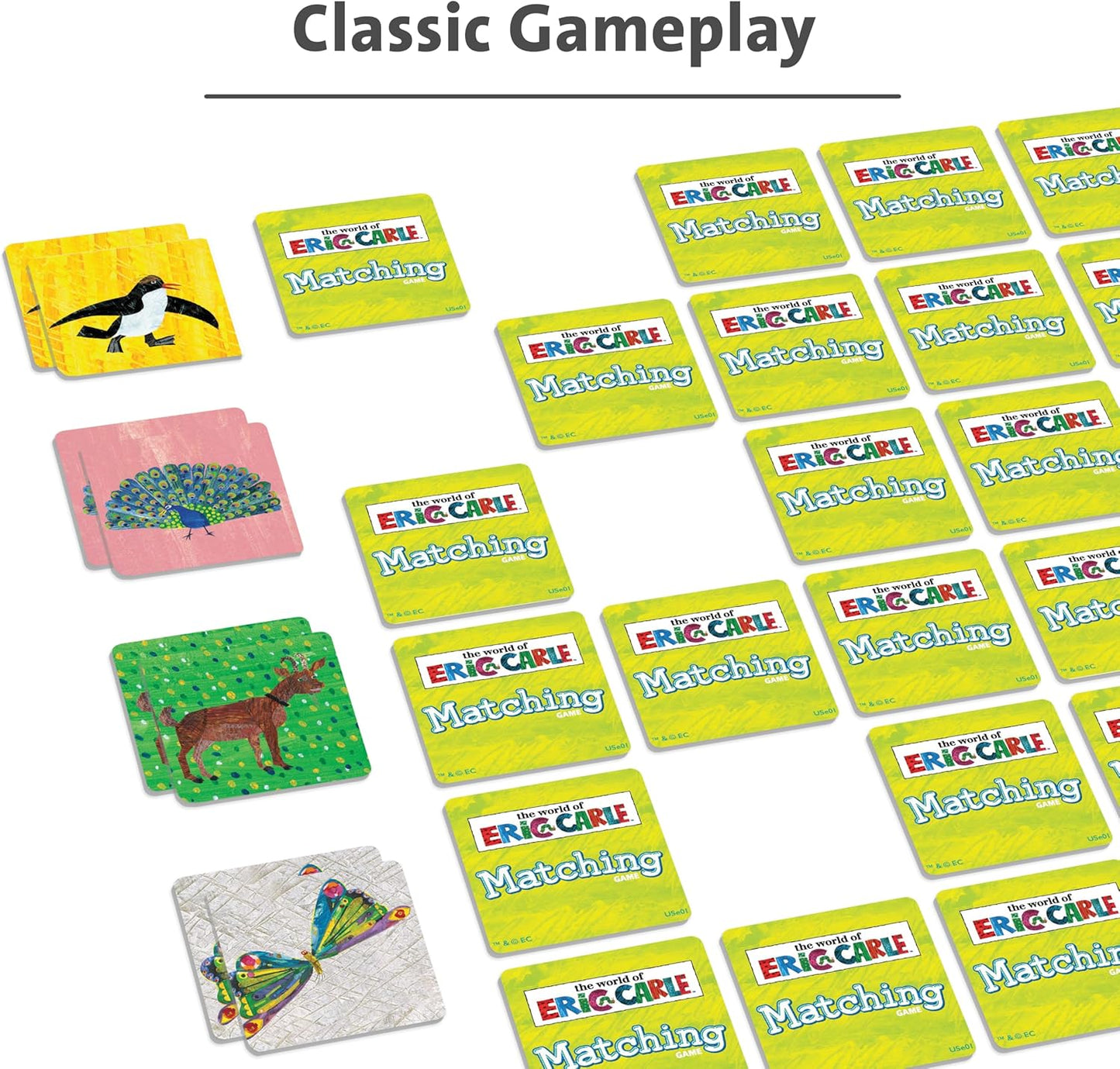 Wonder Forge Eric Carle Matching Game For Boys & Girls Age 3 To 5 - A Fun & Fast Animal Memory Game
