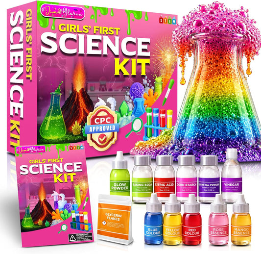 Jim&Gloria Science Kits for Kids Age 5-7 8-12 Year Old Birthday Gifts for Girls Boys, Learning & Educational Toys, Stem Toys, Chemistry Set, Science Experiments for Kids Volcano Projects