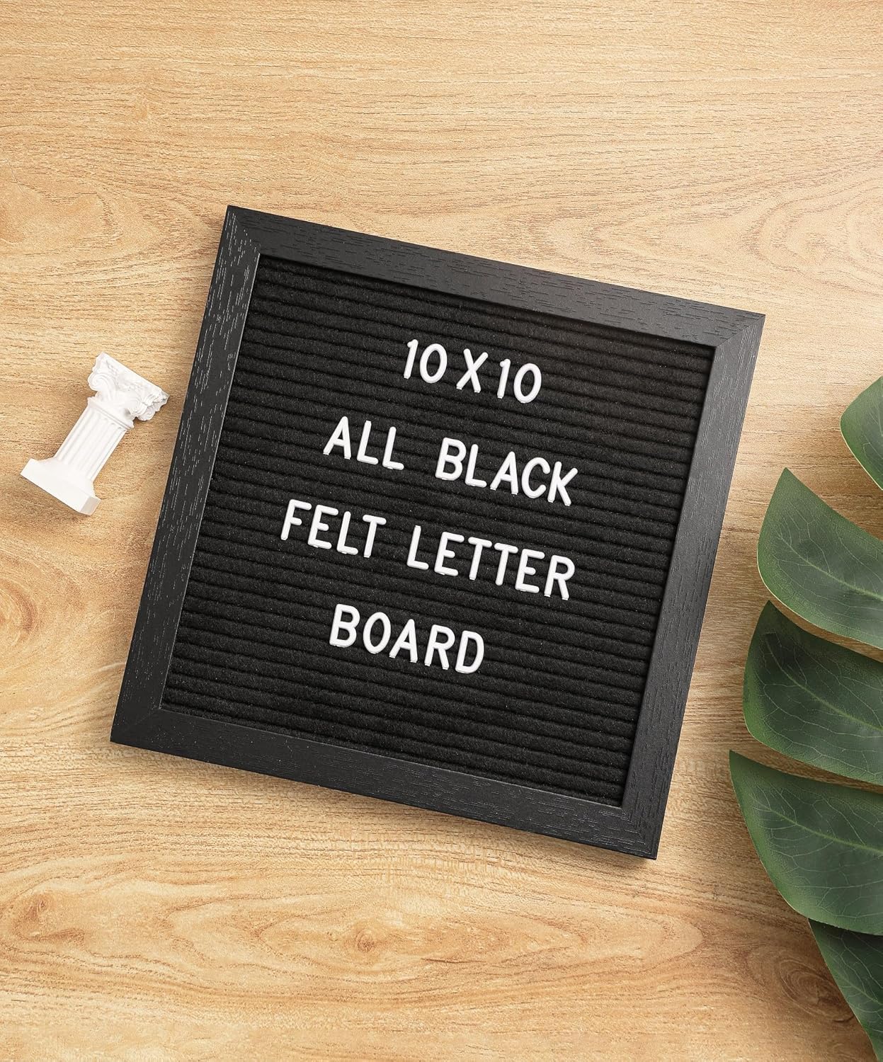 Felt Letter Board Message Board 10x10inch with Stand,Pre-cut&Sorted 805pcs White,Blue&Pink Changeable Letters+Weeks &Months Cursive Words,Word board Sign board with Sorting Tray&Gift Box(Gray)