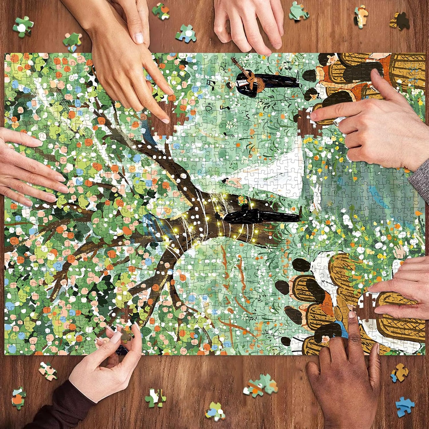 Puzzles for Adults 1000 Pieces,Seaview Campground Jigsaw Puzzle with 1:1 HD Poster, Perfect Interlocking No Dust, Stress Relief Ideal Gift for Family Games