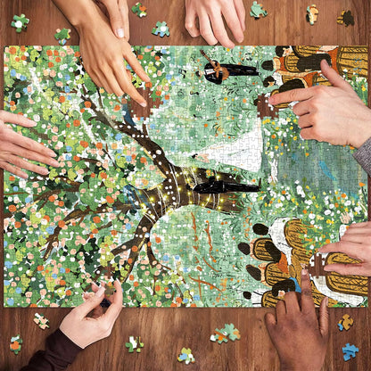 Puzzles for Adults 1000 Pieces,Seaview Campground Jigsaw Puzzle with 1:1 HD Poster, Perfect Interlocking No Dust, Stress Relief Ideal Gift for Family Games