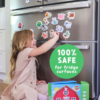 Curious Columbus Vehicles Fridge Magnets for Toddlers 1-3 Year Olds| Large Foam Refrigerator Magnets for Kids Baby and 3-5 Years Old | Magnetic ABC Learning | Educational Toys Babies to Preschool