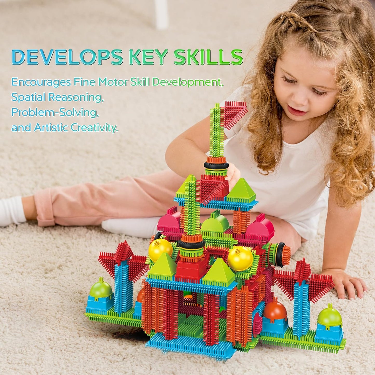 Contixo STEM Building Toys - 110 pcs Marble 3D Magnetic Run Tiles Learning Stacking Educational Building Blocks Set, Creativity Beyond Imagination, Inspirational, Recreational Toy for Kids