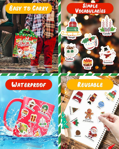 Benresive Reusable Sticker Book for Toddlers, Stickers for Kids, Travel Toys for Arts & Crafts Activities, Birthday Gift for Boys & Girls, Animals Dinosaurs Insects Themes