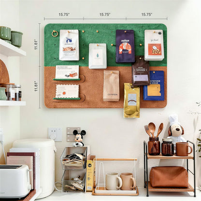 6 Pack Felt Bulletin Board Set, 11.8"x15.7" Wall-Mounted Pin Board, Cork Board Alternative with 2 Mini Insert Panels, Vision Board for Photo Display, Kids Wall Decor for Nursery, Classroom