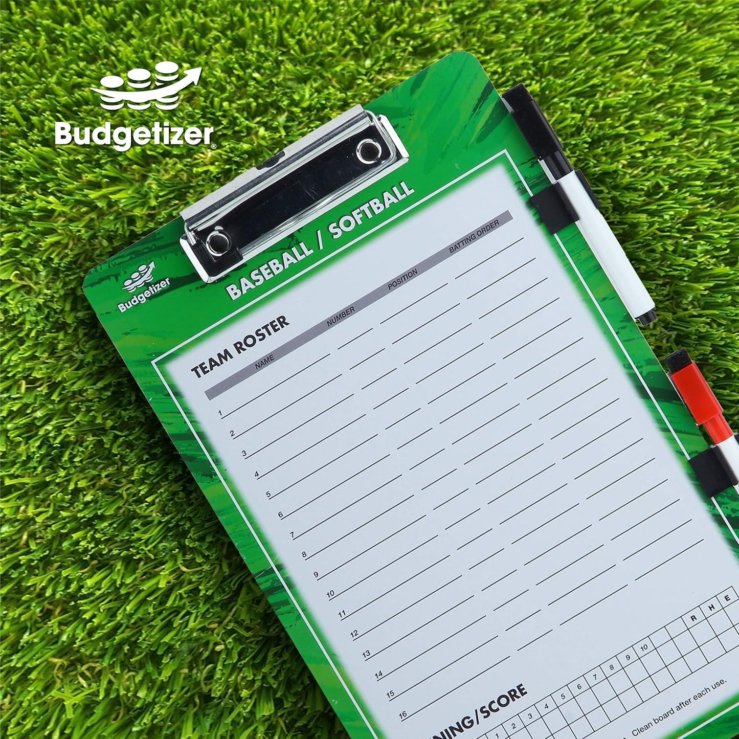 Dry Erase Coaches Clipboard - Includes Whistle and Dry Erase Markers - Double Sided Coach Whiteboard