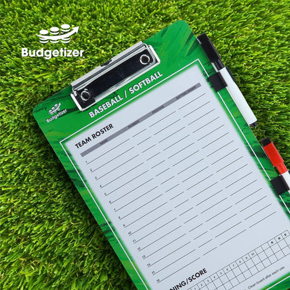 Dry Erase Coaches Clipboard - Includes Whistle and Dry Erase Markers - Double Sided Coach Whiteboard