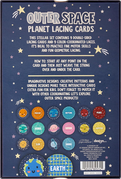 C.R. Gibson Outer Space Lacing Cards (BBLC-25345)