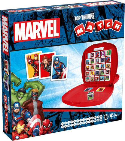 Top Trumps Match Game Marvel Heroes - Family Board Games for Kids and Adults - Learnin Matching and Memory Game - for Two Player for 4 Years-Old and up
