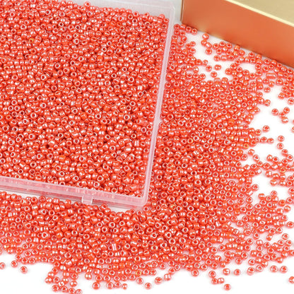 10100 Pcs Size 11/0 Glass Seed Beads, 2 mm Dark Green Small Mini Spacer Loose Pony Beads for Jewelry Making and DIY Crafts - Colors A