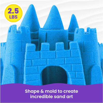 Kinetic Sand, 2.5lbs Purple Play Sand, Amazon Exclusive, Moldable Sensory Toys for Kids, Resealable Bag (Packaging May Vary), for Ages 3 and up