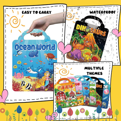 Kalysky 12 Set Reusable Sticker Books for Toddlers 2-4 1-3, Kids 3D Puffy Sticker Activity Books, Birthday Party Favors Goodie Bags Stuffer