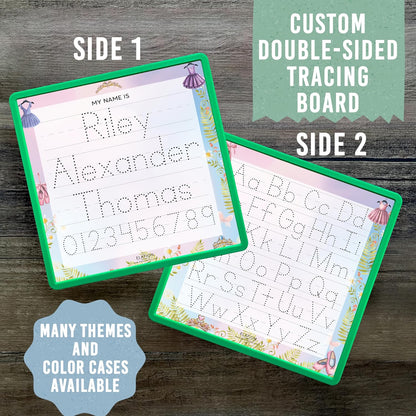 Kid's Name Tracing Board | Dry Erase Letter Tracing | Reusable Writing Practice Board | Personalized | Ballet Theme