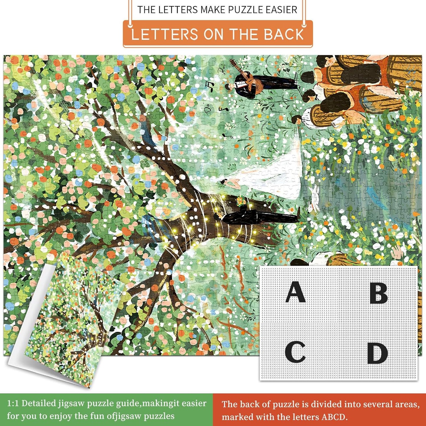 Puzzles for Adults 1000 Pieces,Seaview Campground Jigsaw Puzzle with 1:1 HD Poster, Perfect Interlocking No Dust, Stress Relief Ideal Gift for Family Games