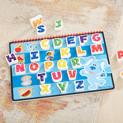 Melissa & Doug Blue's Clues & You! Wooden Chunky Puzzle - Alphabet (26 Pieces), Multi