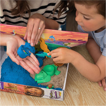 Kinetic Sand, Project Planet Deep Sea with 24oz Sensory Play Sand & Sea Creature Tools, Sustainably Minded Eco Friendly Materials, Holiday Gifts & Stocking Stuffers for Kids Ages 3 and up