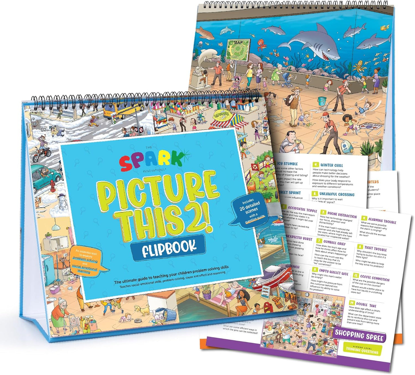 Picture Book and Emotion Cards, Picture Story Cards, Social Emotional Learning Activities, Autism Homeschooling, Educational Busy Book, Speech Therapy Materials (WH Question Flipbook)