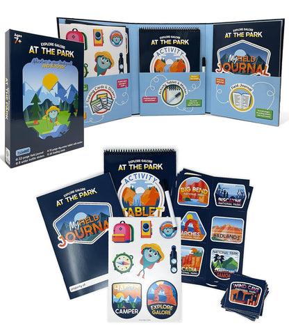 Carson Dellosa Explore Galore: Wipe Clean National Parks Book of Activities, Dry Erase Workbook With Puzzles, Bingo, Stickers, Flash Cards, Field Journal, and More, Ages 7 and Up