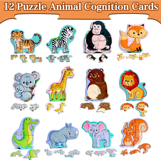 Magnetic Puzzles for Kids Ages 1-3, Travel Toddler Puzzles Ages 2-4 Year, Excavator Refrigerator Magnet for Kids Learning Gift for Road Trip