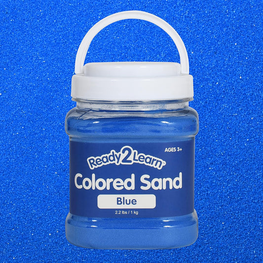 READY 2 LEARN Colored Sand | Blue | 2.2 lbs | Play Sand for Kids | Perfect for Arts and Crafts and Sensory Bins (Pack of 2)