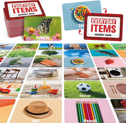 Hebayy Wild Animal Matching Game, 80 PCS Realistic Animal Memory Matching Cards for Toddlers 40 Pairs Real Animal Memory Cards Educational Toys for Preschool Boys & Girls 4 5 6 Years Old