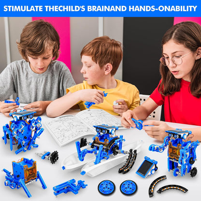 STEM 13-in-1 Education Solar Power Robots Toys for Boys Age 8+, Educational Toy DIY Science Kits for Kids, Building Experiment Robotics Set Birthday Gifts for 8+ Years Old Boys and Girls