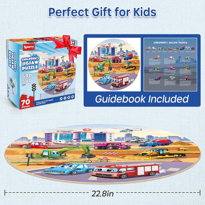 SYNARRY Solar System Floor Puzzles for Kids Ages 4-8, Large 70 Piece Jigsaw Puzzles for Kids Ages 4-6, Space Planet Astronaut Toys Puzzles, Preschool Learning Toys, Easter Basket Stuffers for Boy Girl