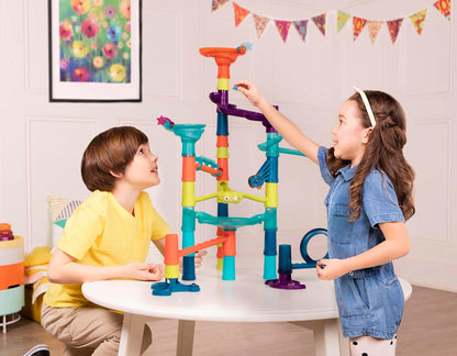 – Marble Run Toy Set – 62-Piece Interactive STEM Toy Featuring Lights, Sounds, and Modular Track Designs – Enhances Creativity, Early Engineering Skills – Ages 3 and Up