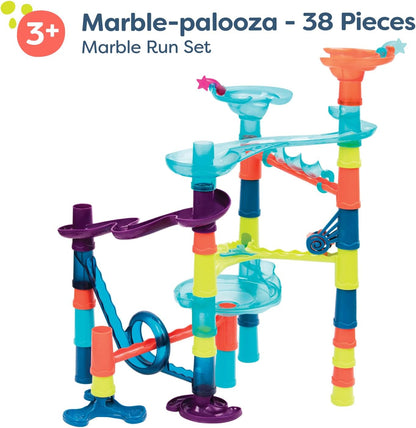 – Marble Run Toy Set – 62-Piece Interactive STEM Toy Featuring Lights, Sounds, and Modular Track Designs – Enhances Creativity, Early Engineering Skills – Ages 3 and Up
