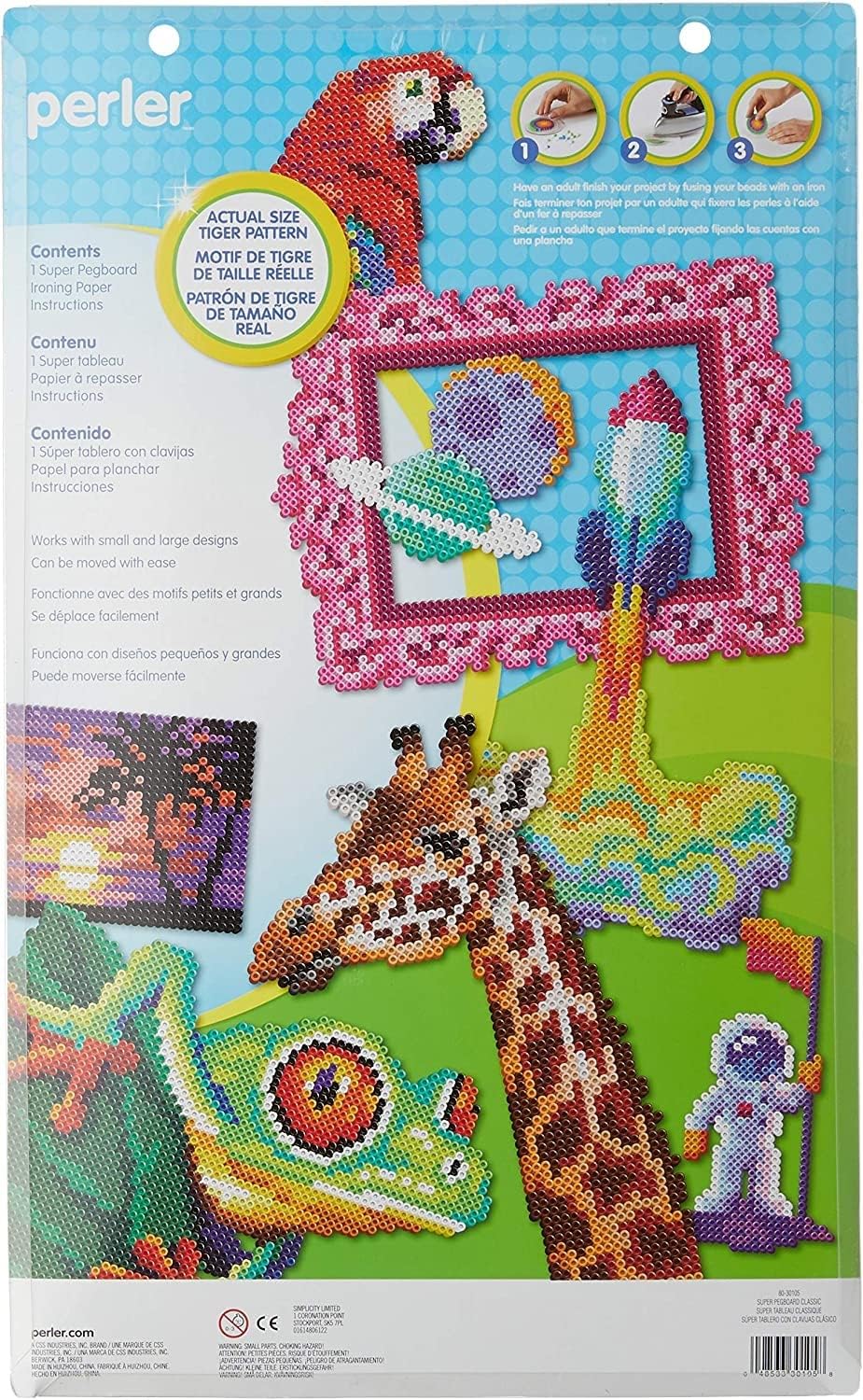 Beads Funfusion: Large Clear Interlocking Pegboards