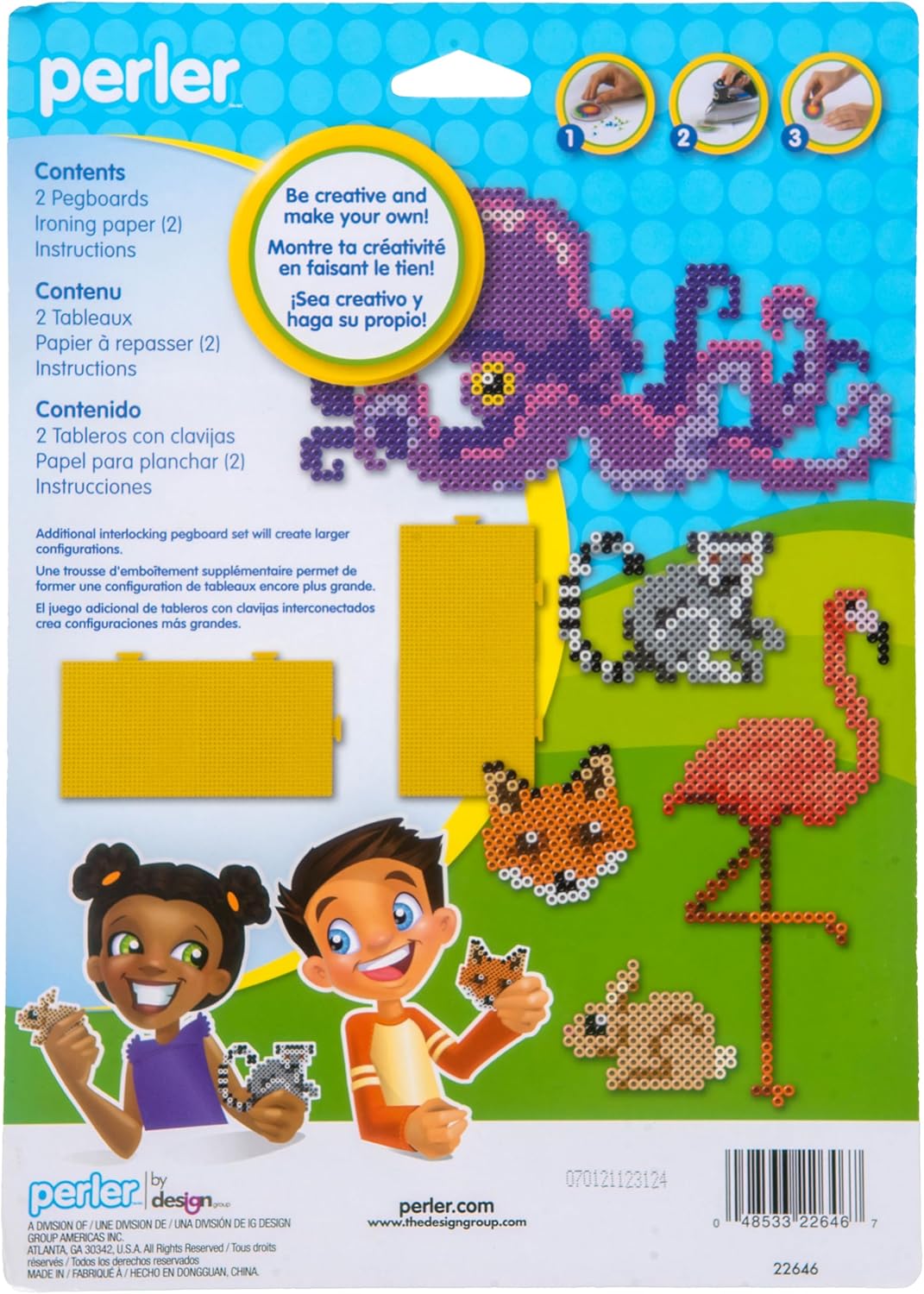 Beads Funfusion: Large Clear Interlocking Pegboards