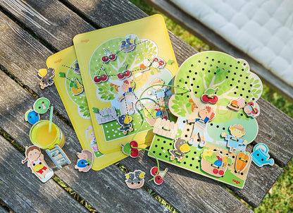 HABA Dress Me Lacing Cards Game - Montessori Fine Motor Skills Toy for Preschool Learning Activities and Kindergarten Toys with 36 Wooden Pieces