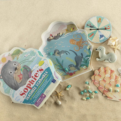 Educational Insights Sophie's Seashell Scramble - Pattern Matching Games for Toddlers 3-5, Preschool Learning Activities, Turn-Taking Board Games for Kids, Toddler Fine Motor Skills Toys