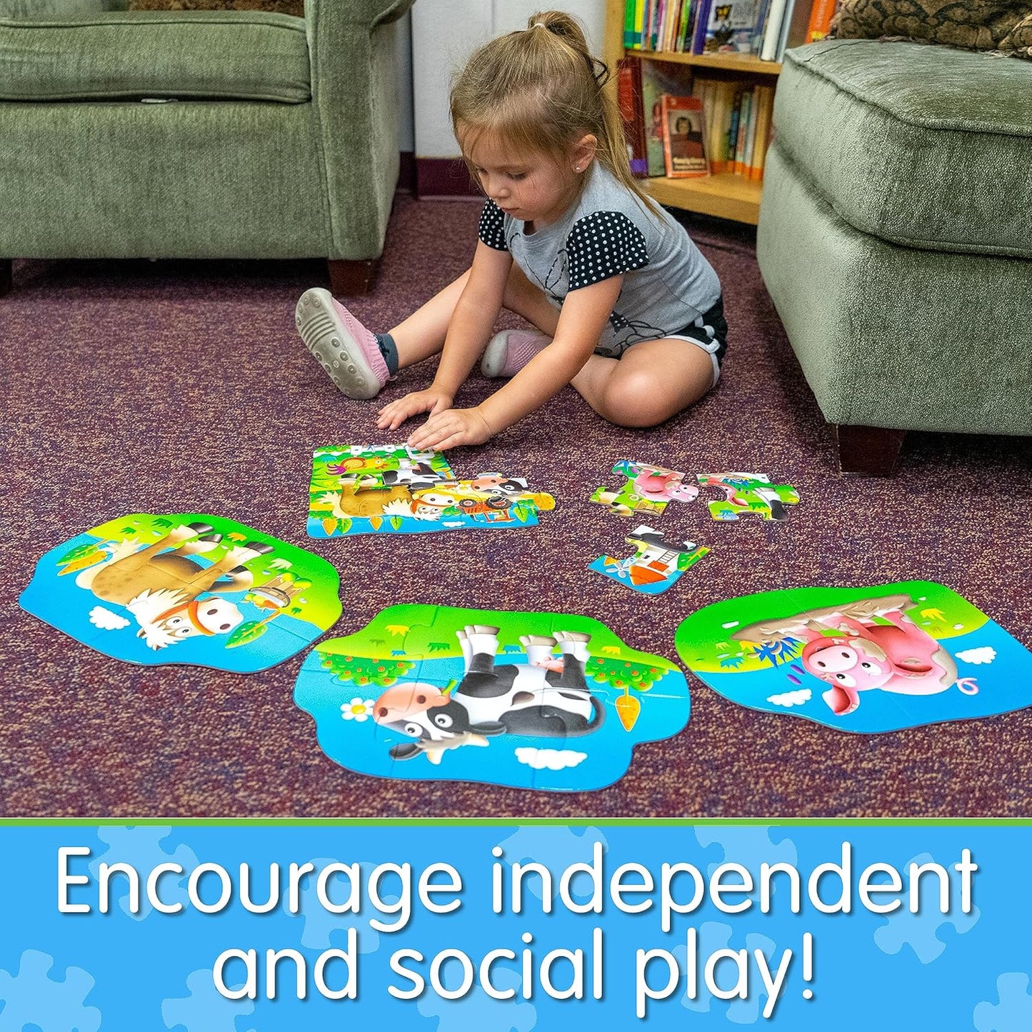 The Learning Journey: My First Puzzle Sets 4-In-A-Box Farm – Farm-Themed Puzzle Sets - Educational Toddler Toys & Activities for Children Ages 2-5