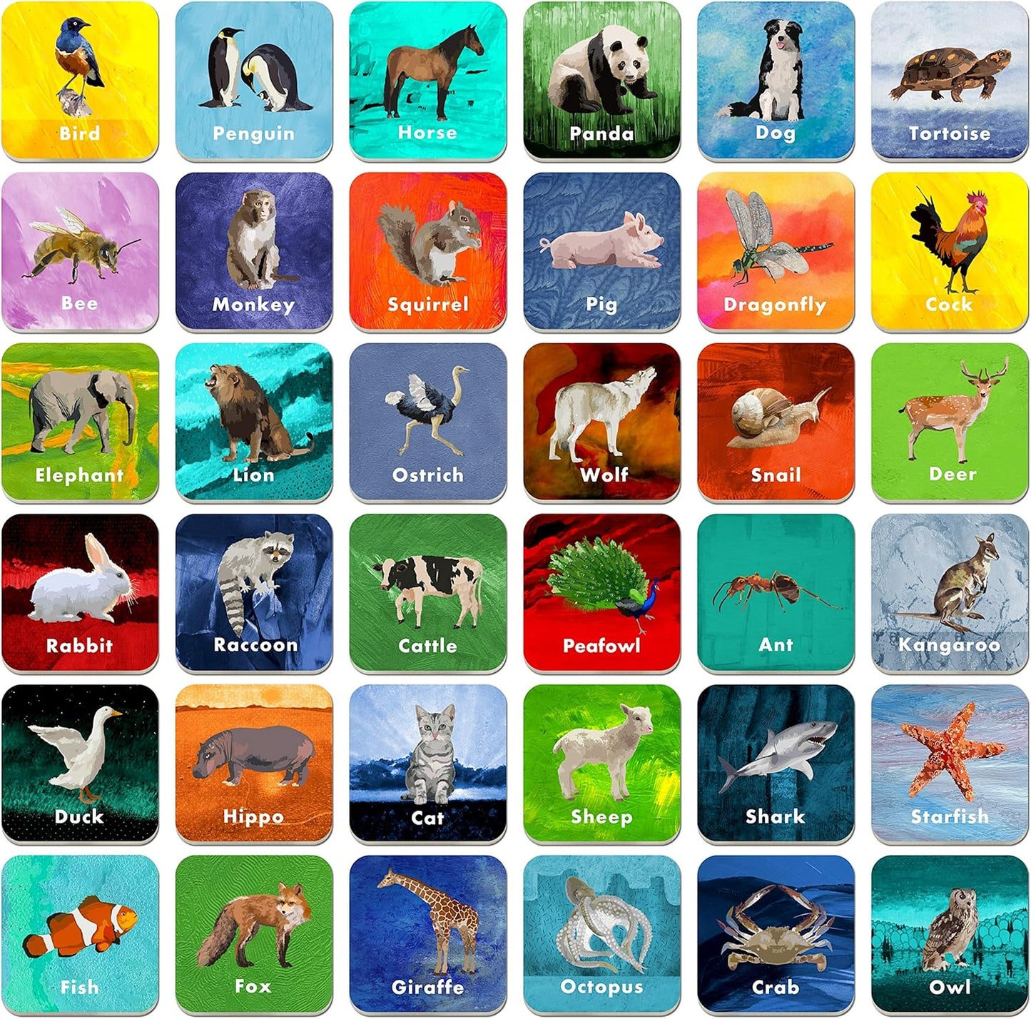 Memory Matching Game, 72 PCS Sight Words Matching Cards for Kids, 36 Pairs Memory Cards, Educational Toy for Children to Learn Sight Words 5+ Years Old