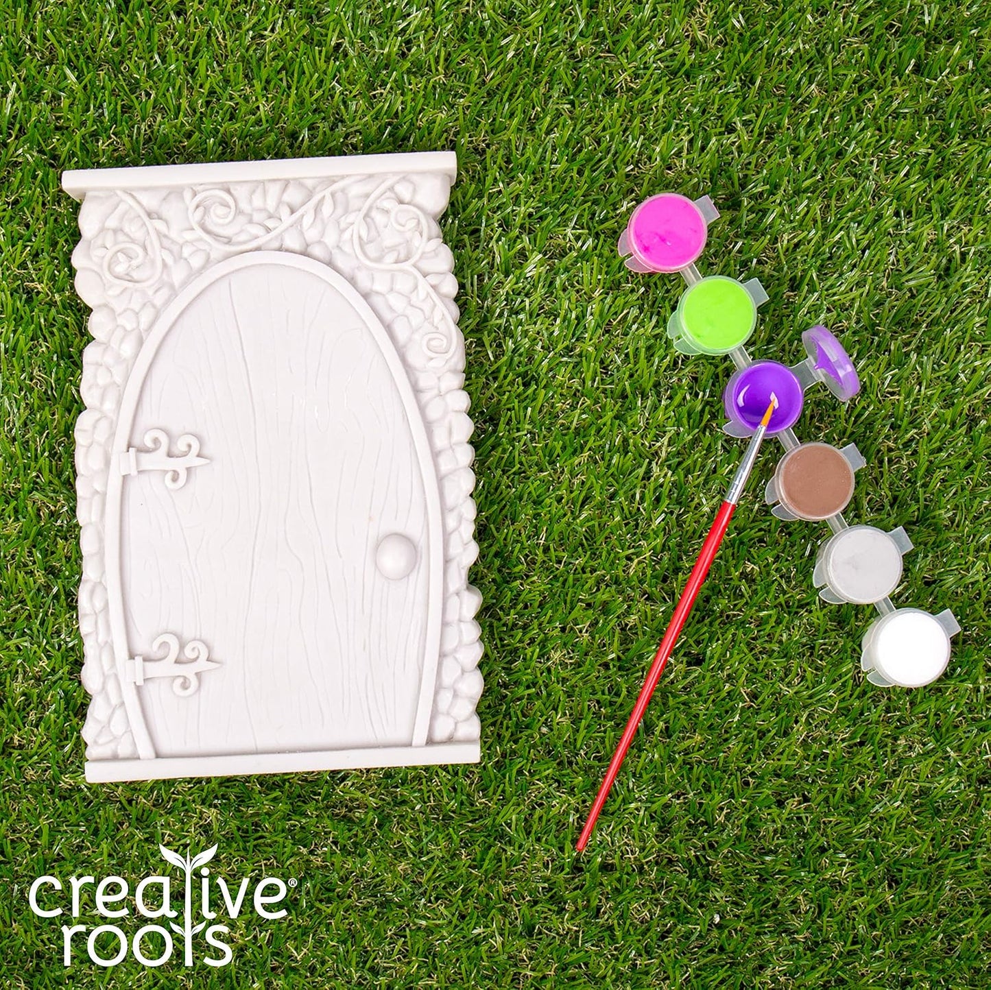 Creative Roots Paint Your Own Rock Pets by Horizon Group USA, 6 Colors, Paint Brush, Wiggly Eyes and Glue Included, Multicolor