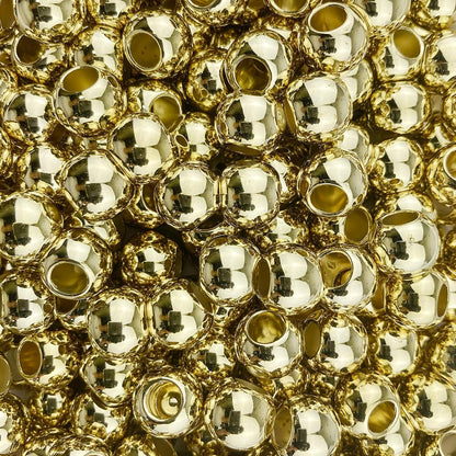 300 Acrylic Large Hole Beads for Crafts and for Hair 10mm x 12mm Acrylic Barrel Beads with 5.7mm Large Hole, Glossy Primary Assortment