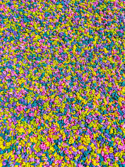2 Cups of Rainbow Pasta Sensory Bin Filler for Sensory Table - Elbow Noodles