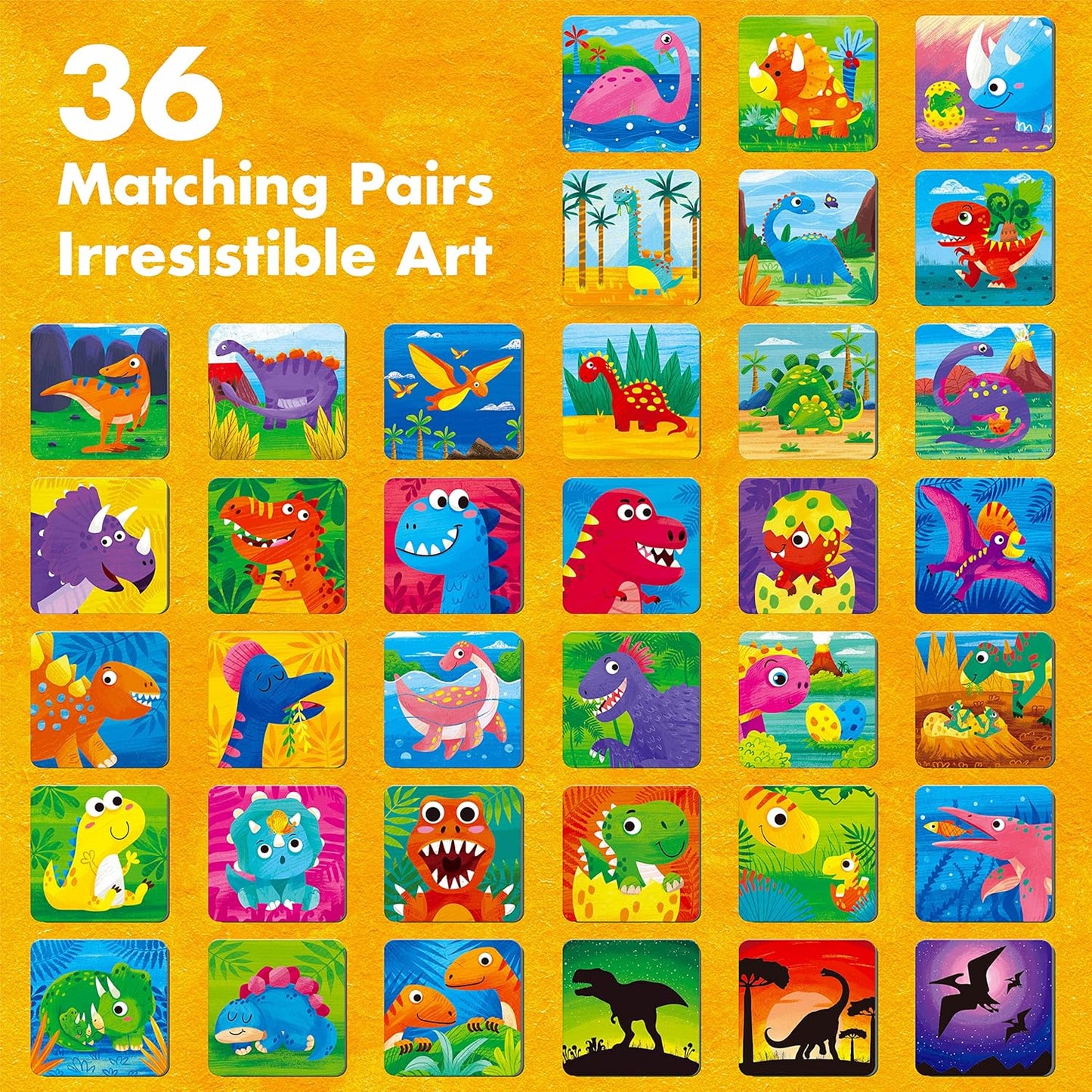 Memory Matching Game, 72 PCS Sight Words Matching Cards for Kids, 36 Pairs Memory Cards, Educational Toy for Children to Learn Sight Words 5+ Years Old