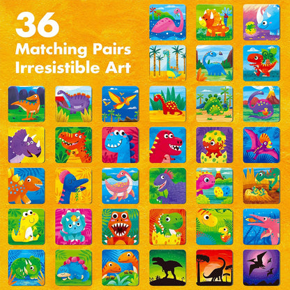 Memory Matching Game, 72 PCS Sight Words Matching Cards for Kids, 36 Pairs Memory Cards, Educational Toy for Children to Learn Sight Words 5+ Years Old