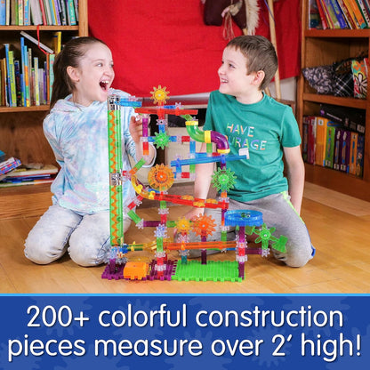 The Learning Journey: Techno Gears Marble Mania - Extreme Glo (200+ pcs) - Glow in The Dark Marble Run for Kids Ages 8-14 Years - Award Winning Toys