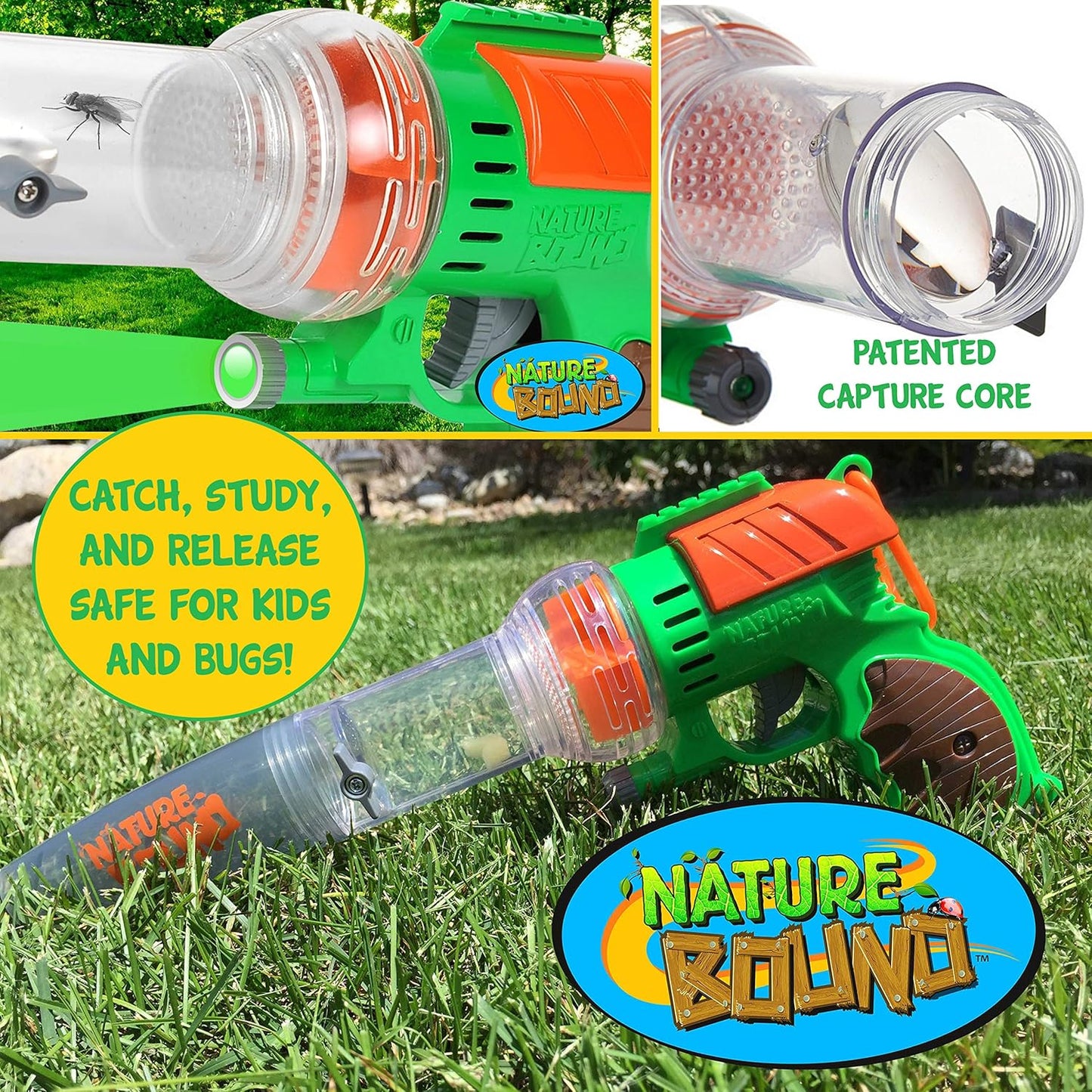 Nature Bound Bug Catcher Vacuum with Light Up Critter Habitat Case, Eco-Friendly Outdoor Toys for Kids, Includes Vacuum and Cage, Bug Vacuum for Kids Toy, Bug Catcher Vacuum