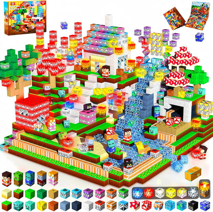 Magnetic Blocks - 200PCS Magnetic Blocks with 6 Base Plate, Magnetic Building Blocks for Kids Ages 4 5 6 7 8, Stacking Magnets for Kids, Birthday Gifts for 3-10 Year Old Boy Girls, STEM Toys