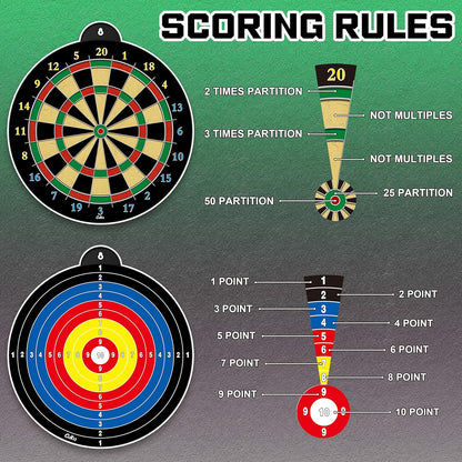 Dart Board - 12pcs Magnetic Darts - Excellent Indoor Game and Party Games - Gifts for 5 6 7 8 9 10 11 12 Year Old Boy Kids