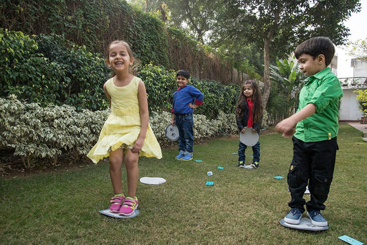 Chalk and Chuckles Stepping Stones Game – High-Energy Jumping & Learning Activity for Kids Ages 3+
