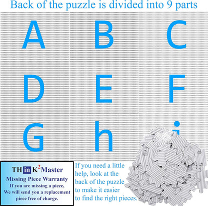 Think2Master Colorful Alphabet & Numbers 100 Pieces Jigsaw Puzzlef. Great Gift Size:23.4” X 16.5”