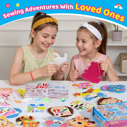 Pop Beads Crafts Kit and Animal Sewing Kit for Kids