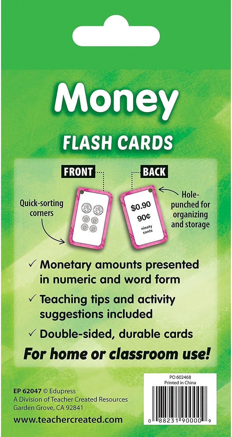 Teacher Created Resources Money Flash Cards (EP62047)