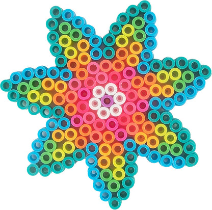 22645 Fuse Bead Pegboards 7-Pack-Boy/Girl/Bear/Monkey/Butterfly/2 Flowers