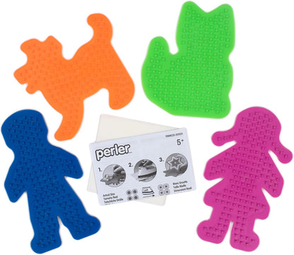 22645 Fuse Bead Pegboards 7-Pack-Boy/Girl/Bear/Monkey/Butterfly/2 Flowers